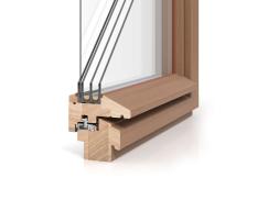 Profilquerschnitt Holzfenster PaXretro78 mit einbruchhemmender P4A Verglasung PaXsecura