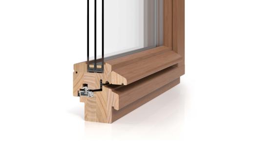 Holz-Fenster-Profil PaXcontur92 mit 3-fach Verglasung