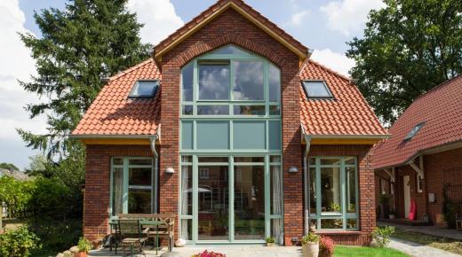 Referenz,  Holzfenster,  Klinker,  Neubau,  PaX Foto-Aktion,  Sonderfarbe