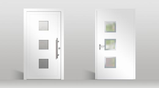 Kunststoff-Haustür rot