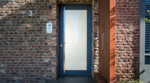 Glas-Haustür in anthrazit