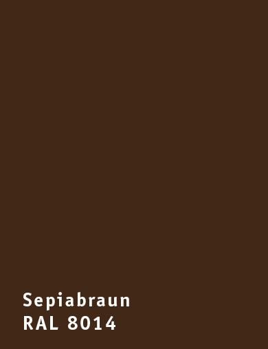 Kunststofffenster Oberfläche Acrylcolor Sepiabraun RAL 8014