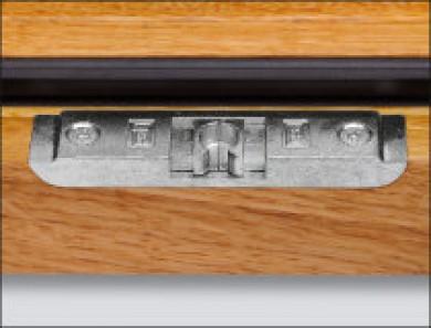 Detailansicht Schnappverschluss Holzfenster PaXpur