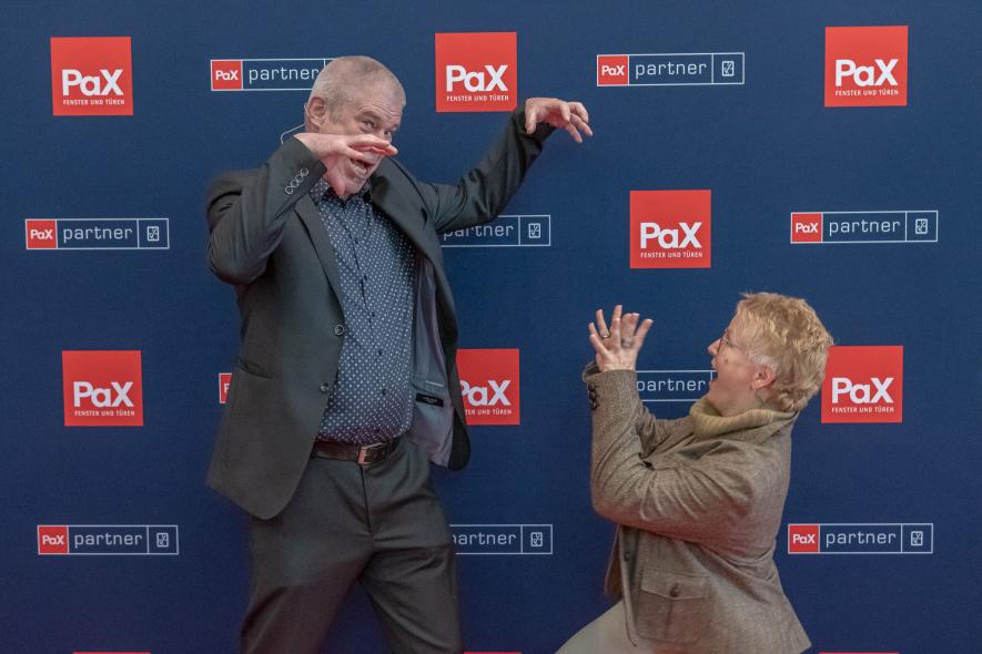 Herr Kohl und Frau Kunert haben Spass bei der PaXpartner Tgaung 2025