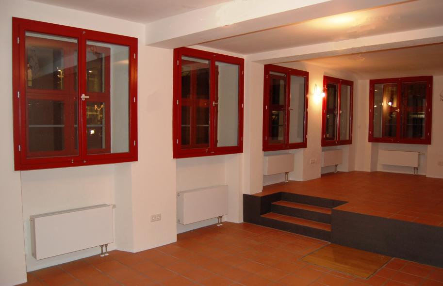 Innenvorfenster für Fachwerkgebäude vom Anfang des 15 Jhds. in Schwäbisch Gmünd Innenansicht