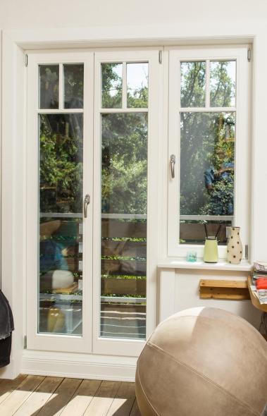 Denkmalgerechte Terrassentür für  Wohngebäude mit Ensembleschutz in Hamburg